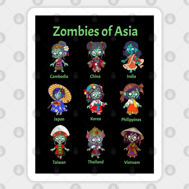 Zombies of Asia Magnet by H. R. Sinclair